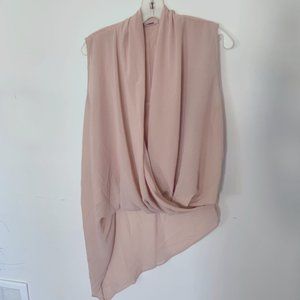 English Rose Asymmetrical Sleeveless Shirt